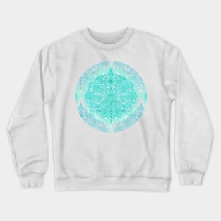 Happy Place Doodle in Mint Green & Aqua Crewneck Sweatshirt